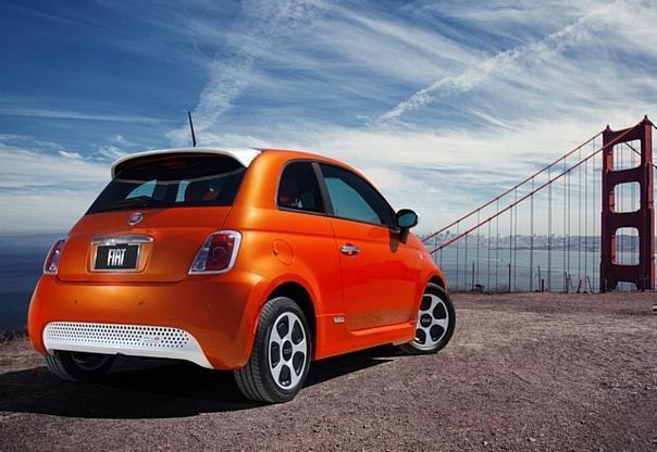 Fiat 500e mit Elektroantrieb, der ab dem zweiten Quartal 2013 in den USA in den Handel kommt.